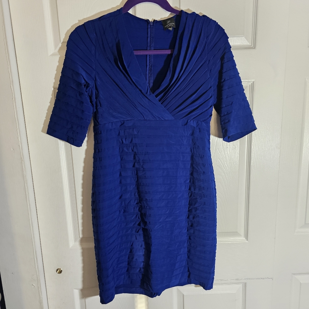 Adrianna papell bandage dress plus size 18 royal blue wedding formal cocktail